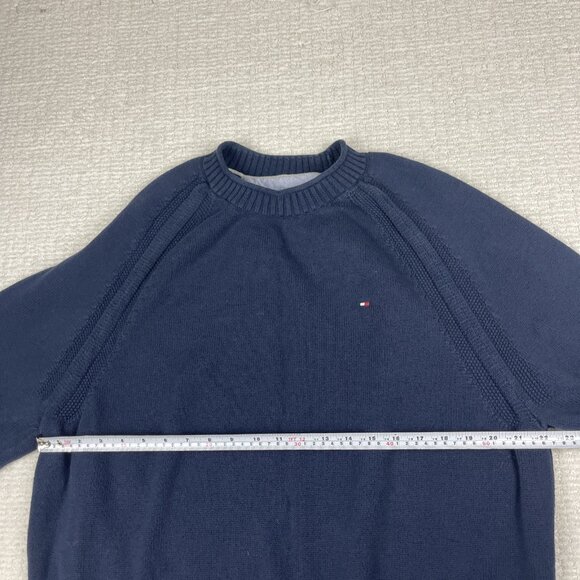 Tommy Hilfiger Navy Blue Crew Neck knitted Sweater Preppy Cotton Mens Sz XXL - Picture 11 of 16